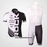 2010 Abbigliamento Ciclismo Rock Racing Nero e Bianco Manica Corta e Salopette