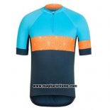 2016 Abbigliamento Ciclismo Rapha Blu e Arancione Manica Corta e Salopette
