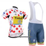 2016 Abbigliamento Ciclismo Tinkoff Rosso e Lider Bianco Manica Corta e Salopette