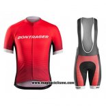 2016 Abbigliamento Ciclismo Trek Bontrager Rosso e Nero Manica Corta e Salopette
