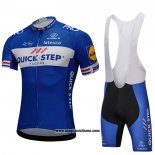 2018 Abbigliamento Ciclismo UCI Mondo Campione Quick Step Floors Blu Manica Corta e Salopette