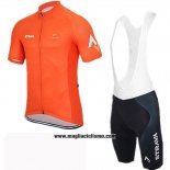 2019 Abbigliamento Ciclismo Rally Arancione Manica Corta e Salopette