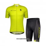 2021 Abbigliamento Ciclismo Scott Giallo Manica Corta e Salopette(1)