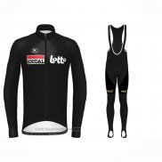 2022 Abbigliamento Ciclismo Lotto Soudal Nero Manica Lunga e Salopette