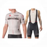 2023 Abbigliamento Ciclismo Giro d'Italia Bianco Manica Corta e Salopette(2)