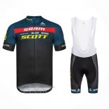 2023 Abbigliamento Ciclismo Scott Sram Nero Manica Corta e Salopette