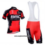 2013 Abbigliamento Ciclismo BMC Nero e Rosso Manica Corta e Salopette