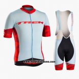 2016 Abbigliamento Ciclismo Trek Bontrager Blu e Rosso Manica Corta e Salopette