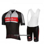 2017 Abbigliamento Ciclismo Castelli Grigio e Nero Manica Corta e Salopette