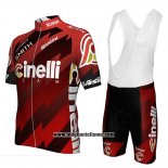 2018 Abbigliamento Ciclismo Cinelli Chrome Spento e Rosso Manica Corta e Salopette