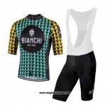 2020 Abbigliamento Ciclismo Bianchi Nero Blu Giallo Manica Corta e Salopette