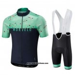 2020 Abbigliamento Ciclismo Morvelo Nero Verde Manica Corta e Salopette