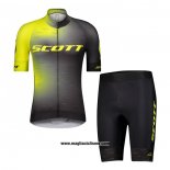 2021 Abbigliamento Ciclismo Scott Nero Giallo Manica Corta e Salopette(1)