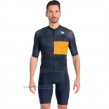 2023 Abbigliamento Ciclismo Sportful Arancione Blu Manica Corta e Salopette