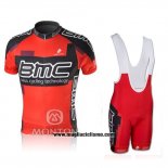 2010 Abbigliamento Ciclismo BMC Rosso Manica Corta e Salopette