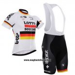 2015 Abbigliamento Ciclismo Lotto Soudal Campione Germania Manica Corta e Salopette