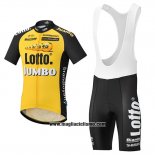 2017 Abbigliamento Ciclismo Lotto NL Jumbo Jumbo Giallo Manica Corta e Salopette