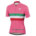 2017 Abbigliamento Ciclismo Sportful Campione Italia Rosso Manica Corta e Salopette