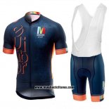 2018 Abbigliamento Ciclismo Castelli Maratona Dles Dolomites-Enel Blu Arancione Manica Corta e Salopette