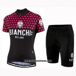 2019 Abbigliamento Ciclismo Donne Bianchi Dot Nero Rosso Manica Corta e Salopette