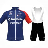 2023 Abbigliamento Ciclismo Trek Blu Rosso Manica Corta e Salopette