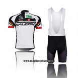 2013 Abbigliamento Ciclismo Raleigh Nero e Bianco Manica Corta e Salopette