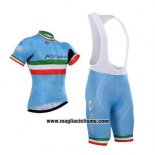 2016 Abbigliamento Ciclismo Astana Italia Blu e Verde Manica Corta e Salopette
