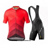 2020 Abbigliamento Ciclismo Mavic Rosso Nero Manica Corta e Salopette