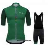2020 Abbigliamento Ciclismo Rapha Verde Manica Corta e Salopette