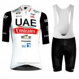 2023 Abbigliamento Ciclismo UAE Nero Bianco Manica Corta e Salopette