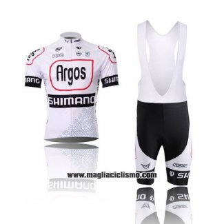 2013 Abbigliamento Ciclismo Argos Nero e Bianco Manica Corta e Salopette