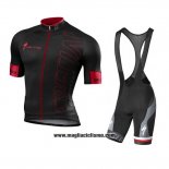 2016 Abbigliamento Ciclismo Specialized Spento Rosso e Nero Manica Corta e Salopette