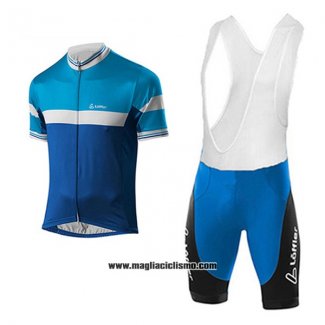 2017 Abbigliamento Ciclismo Loffler Blu e Azzurro Manica Corta e Salopette