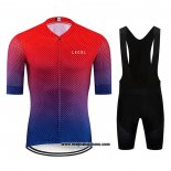 2020 Abbigliamento Ciclismo Le Col Rosso Blu Manica Corta e Salopette