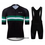 2020 Abbigliamento Ciclismo NDLSS Nero Verde Manica Corta e Salopette