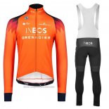 2023 Abbigliamento Ciclismo Ineos Grenadiers Arancione Manica Lunga e Salopette