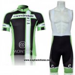 2011 Abbigliamento Ciclismo Cannondale Bianco e Verde Manica Corta e Salopette