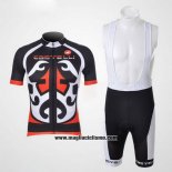 2011 Abbigliamento Ciclismo Castelli Rosso e Nero Manica Corta e Salopette