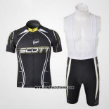 2012 Abbigliamento Ciclismo Scott Nero e Bianco Manica Corta e Salopette