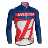 2016 Abbigliamento Ciclismo Specialized Blu e Rosso Manica Lunga e Salopette