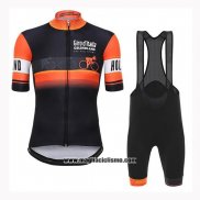 2019 Abbigliamento Ciclismo Giro d'Italia Arancione Manica Corta e Salopette