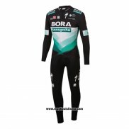 2020 Abbigliamento Ciclismo Bora-Hansgrone Nero Verde Manica Lunga e Salopette(1)