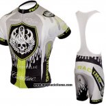 2010 Abbigliamento Ciclismo Rock Racing Argentato e Verde Manica Corta e Salopette