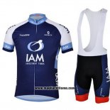 2013 Abbigliamento Ciclismo IAM Blu Manica Corta e Salopette