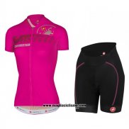 2017 Abbigliamento Ciclismo Donne Castelli Rosa Manica Corta e Salopette