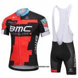 2018 Abbigliamento Ciclismo BMC Rosso e Nero Manica Corta e Salopette