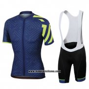 2018 Abbigliamento Ciclismo Sportful Prism Spento Blu Manica Corta e Salopette