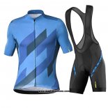 2020 Abbigliamento Ciclismo Mavic Nero Blu Manica Corta e Salopette