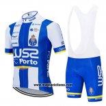 2020 Abbigliamento Ciclismo W52-FC Porto Bianco Blu Manica Corta e Salopette