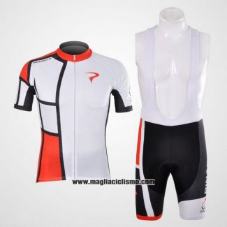 2012 Abbigliamento Ciclismo Pinarello Rosso e Bianco Manica Corta e Salopette